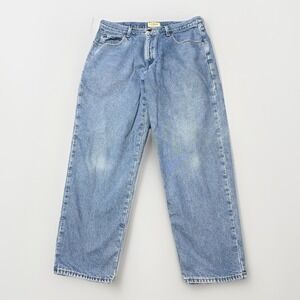 L.L.Bean Jeans Men 38x32 (Fits 37x31) Straight Flannel Lined Baggy Workwear